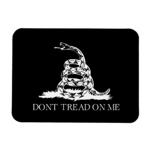 Imán No pisotearme bandera Gadsden NEGRO Y BLANCO