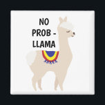 Imán No Prob Llama Cute Ilustracion<br><div class="desc">Ilustracion de llama lindo y cita.</div>