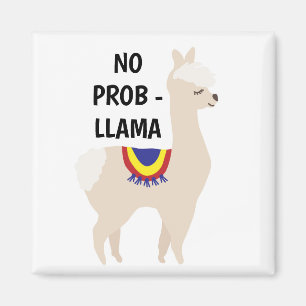 Imán No Prob Llama Cute Ilustracion
