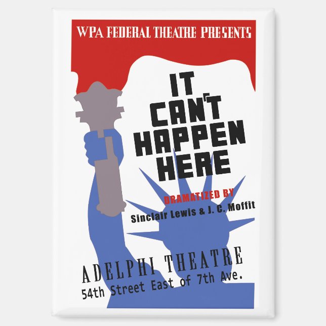 Imán No puede ocurrir aquí Poster de WPA (Anverso)