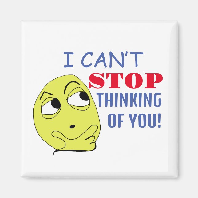 Imán no puedo dejar de pensar en ti (Frente)