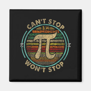 Imán No Puedo Detener Pi No Parará Matemáticas Día Pi D