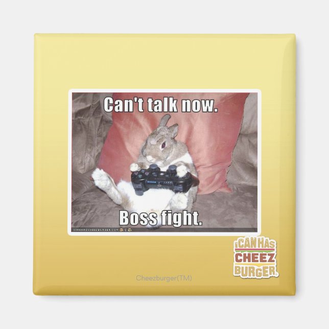 Imán No puedo hablar ahora, lucha jefe. (Frente)