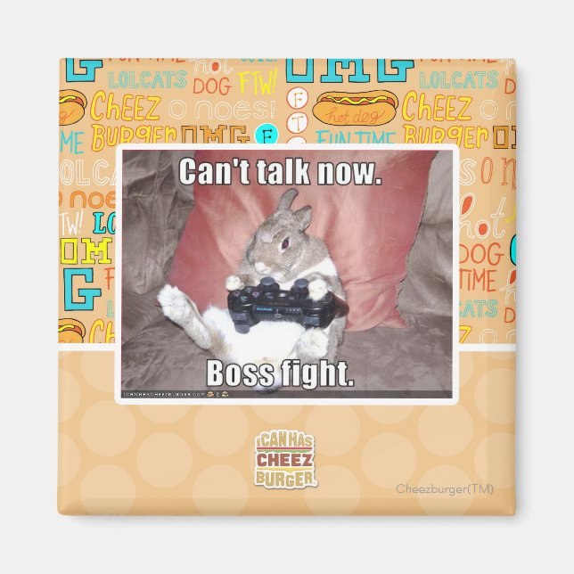 Imán No puedo hablar ahora, lucha jefe. (Frente)