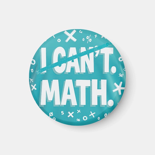 Imán No puedo matemáticas (Frente)