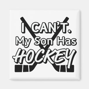 Imán No puedo. Mi hijo tiene hockey