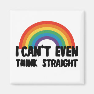 Imán No Puedo Ni Pensar Recto Divertido Orgullo Gay