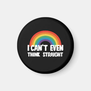Imán No Puedo Ni Pensar Recto Divertido Orgullo Gay