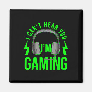 Imán No puedo oírte Estoy jugando Camiseta Divertido Vi