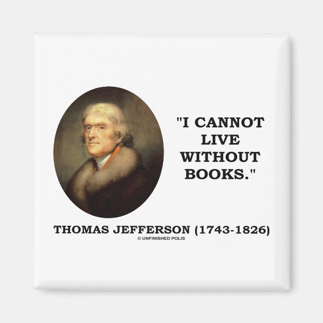 Imán No puedo vivir sin libros (Frente)