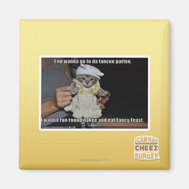 Imán No quiero ir a la fiesta de da fancee (Frente)