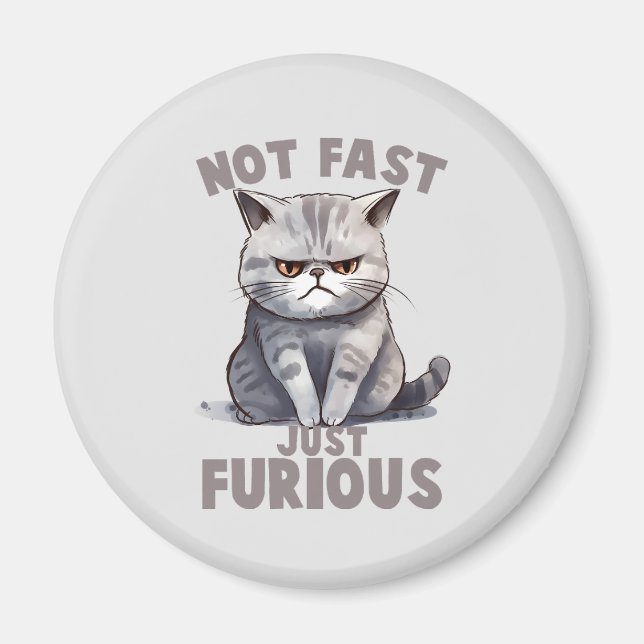 Imán No rápido, sólo curioso - Humor grisáceo (Frente)