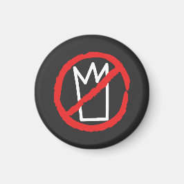 Imán No reyes protesta logo de corona
