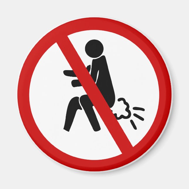 Imán NO ⚠ Rótulo de inodoros tailandeses divertidos ⚠ (Frente)