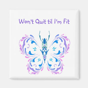 Imán No saldré hasta que esté en forma, Fitness Butterf