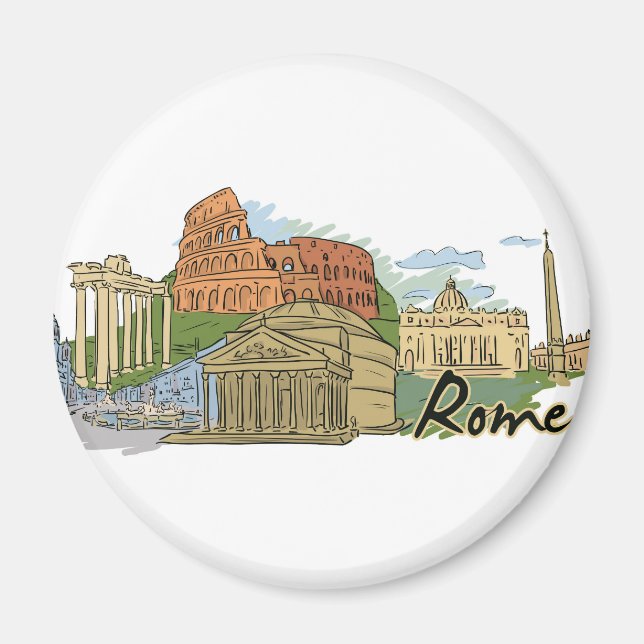 Imán No se construyó en un día (Roma) (Frente)