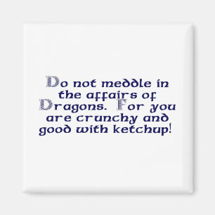 Imán No se entrometa en los asuntos de dragones