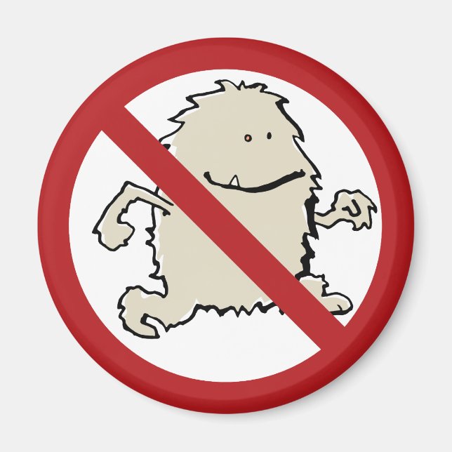 Imán ¡No se permite el yeti! (Frente)