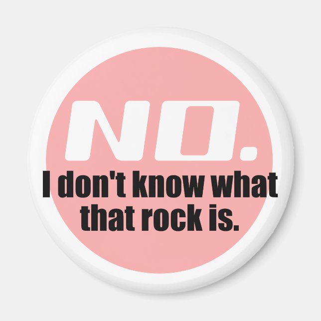 Imán No sé qué es esa roca (rosada) (Frente)