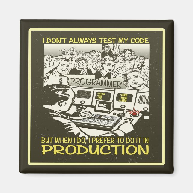 Imán No siempre pruebo mi código (Frente)