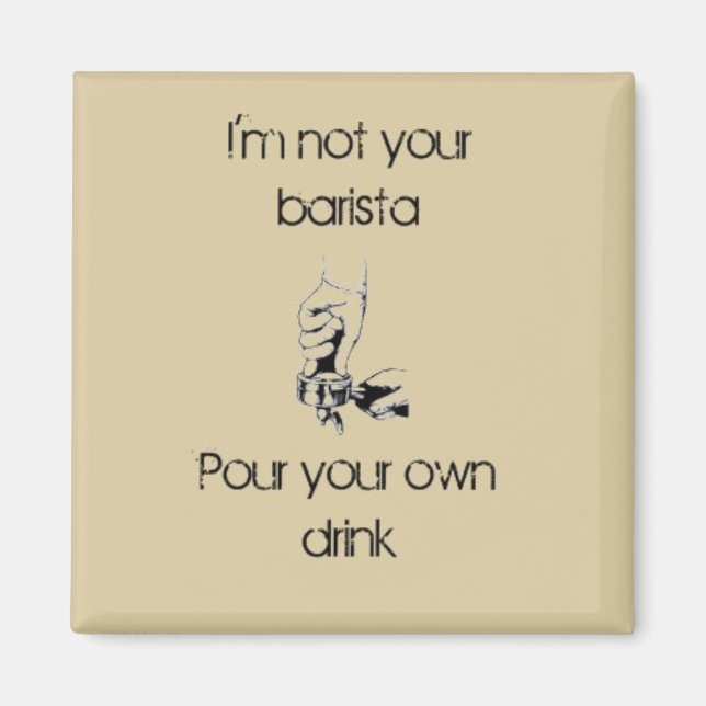 Imán No soy barista (Frente)