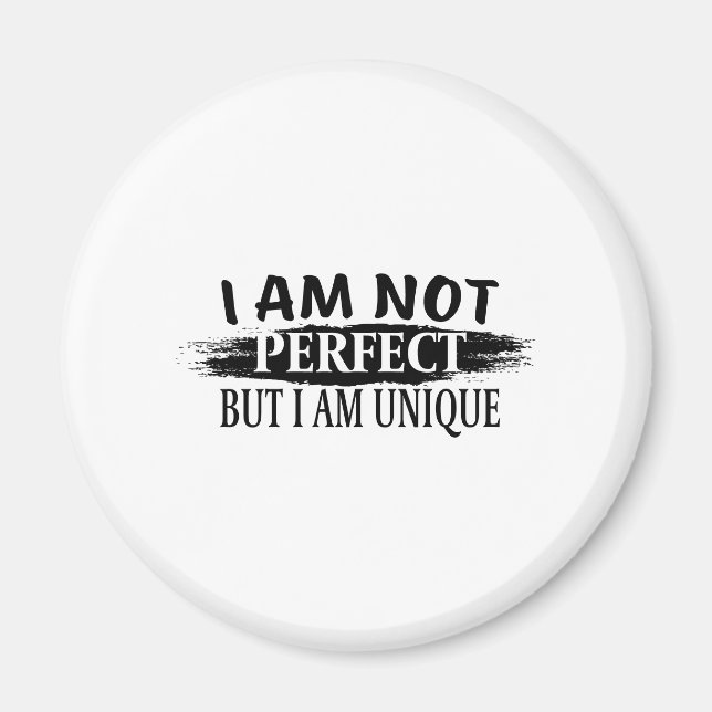 Imán No soy perfecto, pero soy único (Frente)
