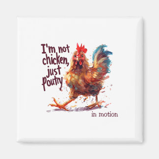 Imán No soy pollo, solo aves divertidas granja de gallo
