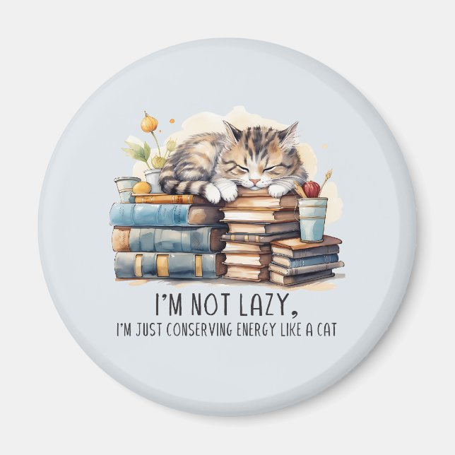 Imán No soy un gato perezoso (Frente)