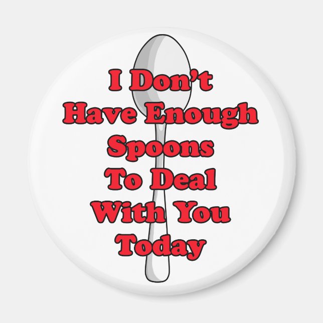 Imán ¡No Suficientes Cucharas! (Frente)