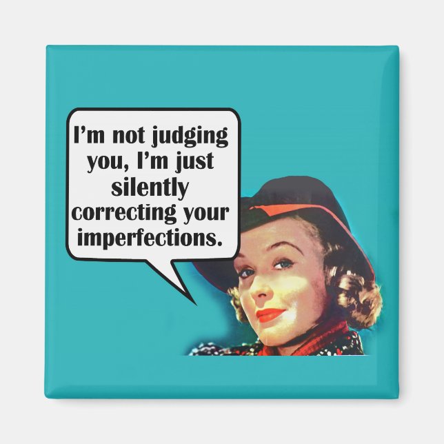 Imán No te juzgo... Retro Woman (Frente)