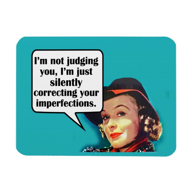 Imán No te juzgo... Retro Woman (Horizontal)