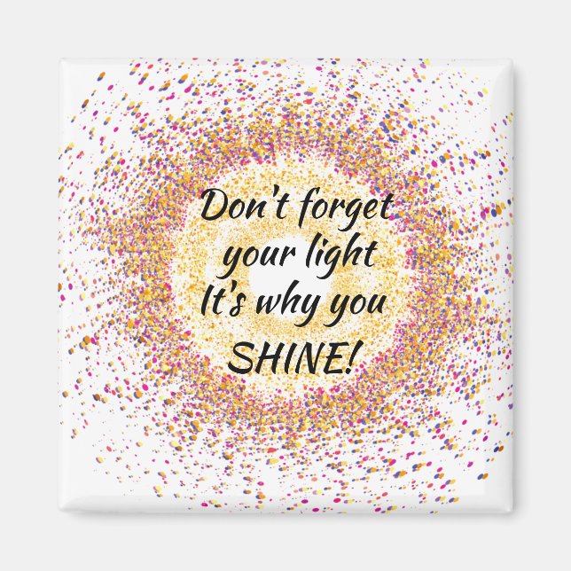 Imán No te olvides tu confeti ligero (Frente)