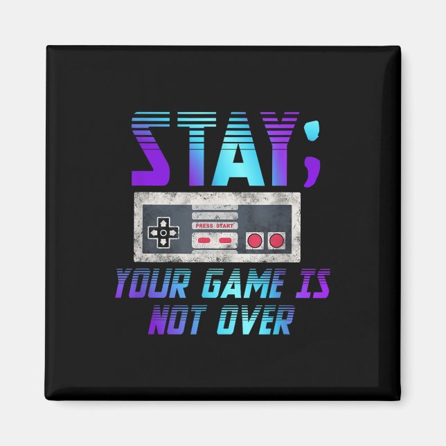 Imán No te quedes con el juego para prevenir el suicidi (Frente)