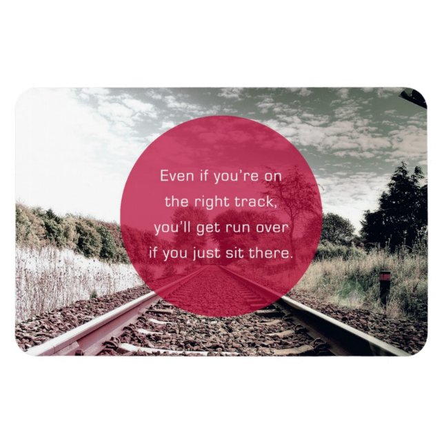 Imán No te sientes en el lugar | Cotización motivaciona (Horizontal)