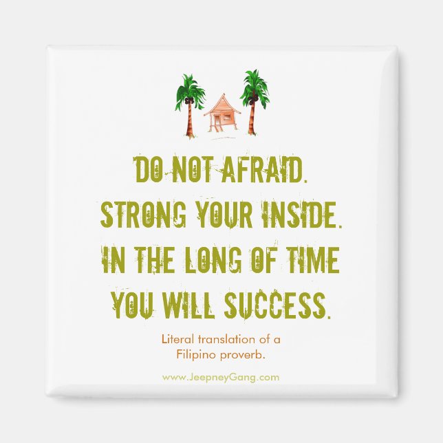 Imán No temer - Magnitud Motivacional (Frente)