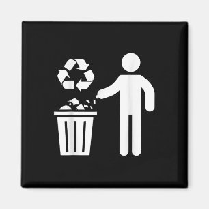 Imán No tirar basura Protección Ambiental