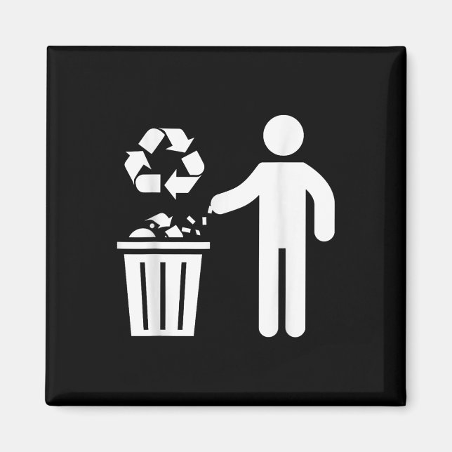 Imán No tirar basura Protección Ambiental (Frente)