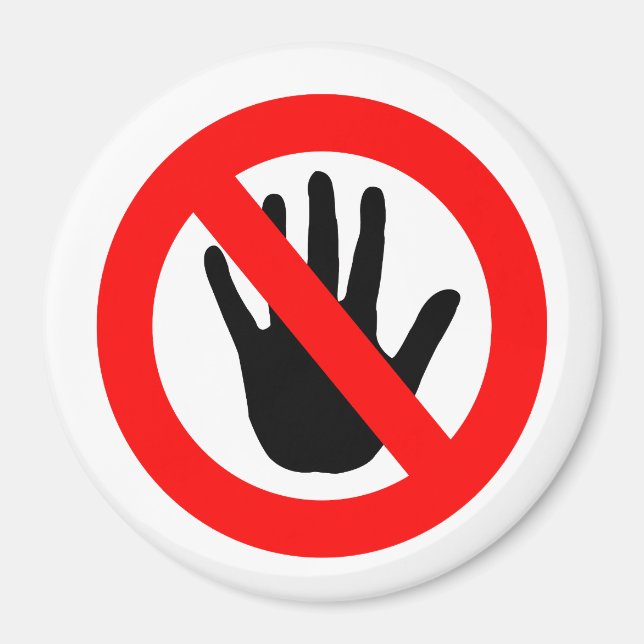 Imán No tocar el signo (Frente)