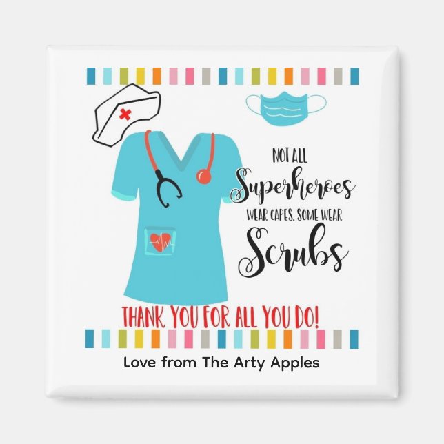 Imán no todos los superhéroes llevan gorras NURSES (Frente)