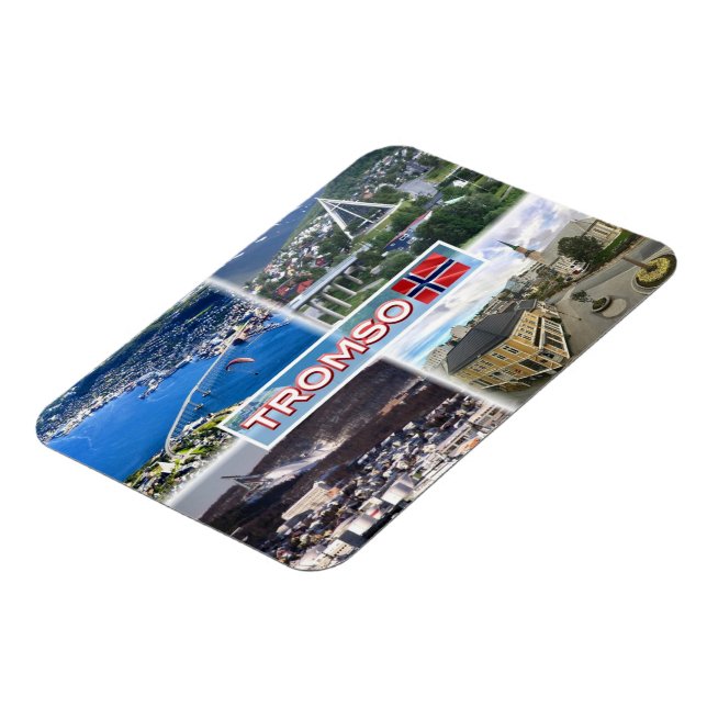 Imán NO Tromso - Vista aérea - Catedral ártica (Lado Izquierdo)