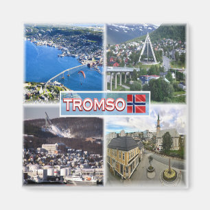 Imán NO Tromso - Vista aérea - Catedral del Ártico