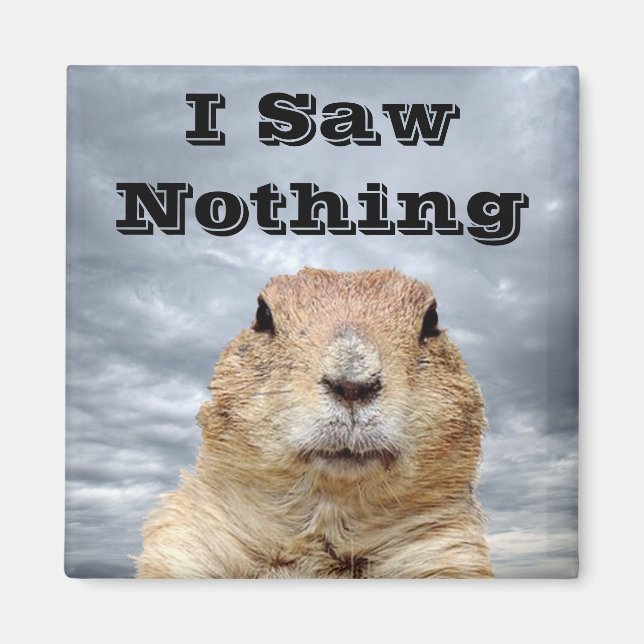 Imán No vi nada en el Día de la Marmota (Frente)