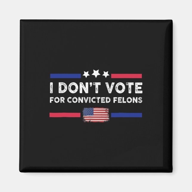 Imán No voten por los convictos contra la trompa (Frente)