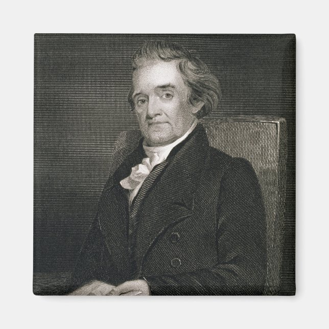 Imán Noah Webster (1758-1843) grabado por Frederick W. (Frente)