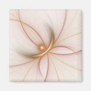 Imán Nobly Copper And Gold Abstract Modern Fractal Art