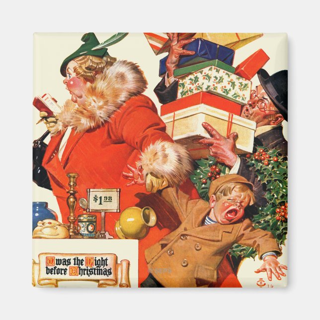 Imán Noche antes de los Navidades (Frente)