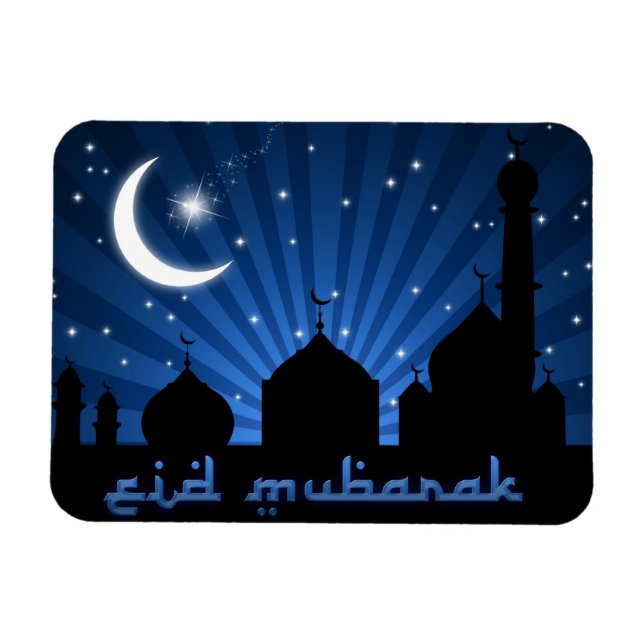Imán Noche azul de la Mezquita Eid (Horizontal)