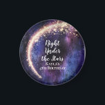 Imán Noche bajo las estrellas<br><div class="desc">imanes de Night Under the Stars. Este es un diseño divertido y caprichoso que tiene un fondo de galaxia con un torrente de estrellas dispares que recorren el espacio.  El Metro-Events Zazzle shop y Metro-Event.com ofrecen suministros adicionales de fiesta.</div>