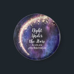 Imán Noche bajo las estrellas<br><div class="desc">imanes de Night Under the Stars. Este es un diseño divertido y caprichoso que tiene un fondo de galaxia con un torrente de estrellas dispares que recorren el espacio.  El Metro-Events Zazzle shop y Metro-Event.com ofrecen suministros adicionales de fiesta.</div>