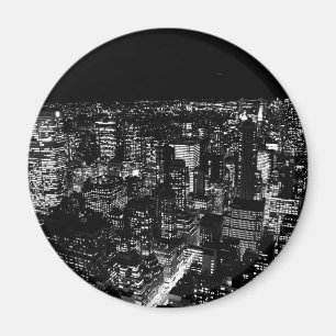 Imán Noche Black & White New York City